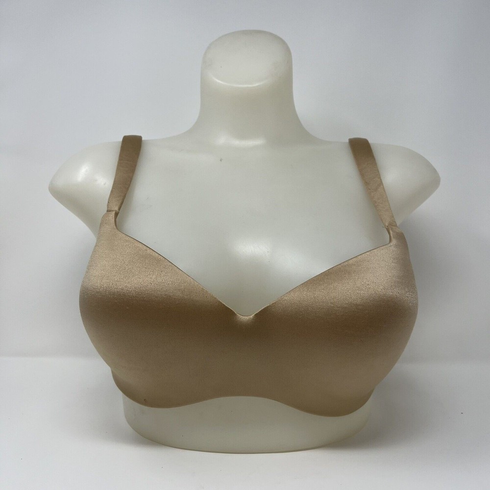 Soma Enhancing Shape Wireless Bra 34C Beige Molded Cup Nude Adjustable Strap